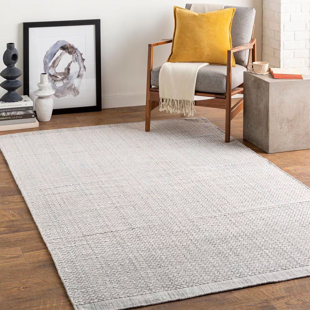 Surya Sycamore 5' x 7'6" Medium Gray and Beige Area Rug