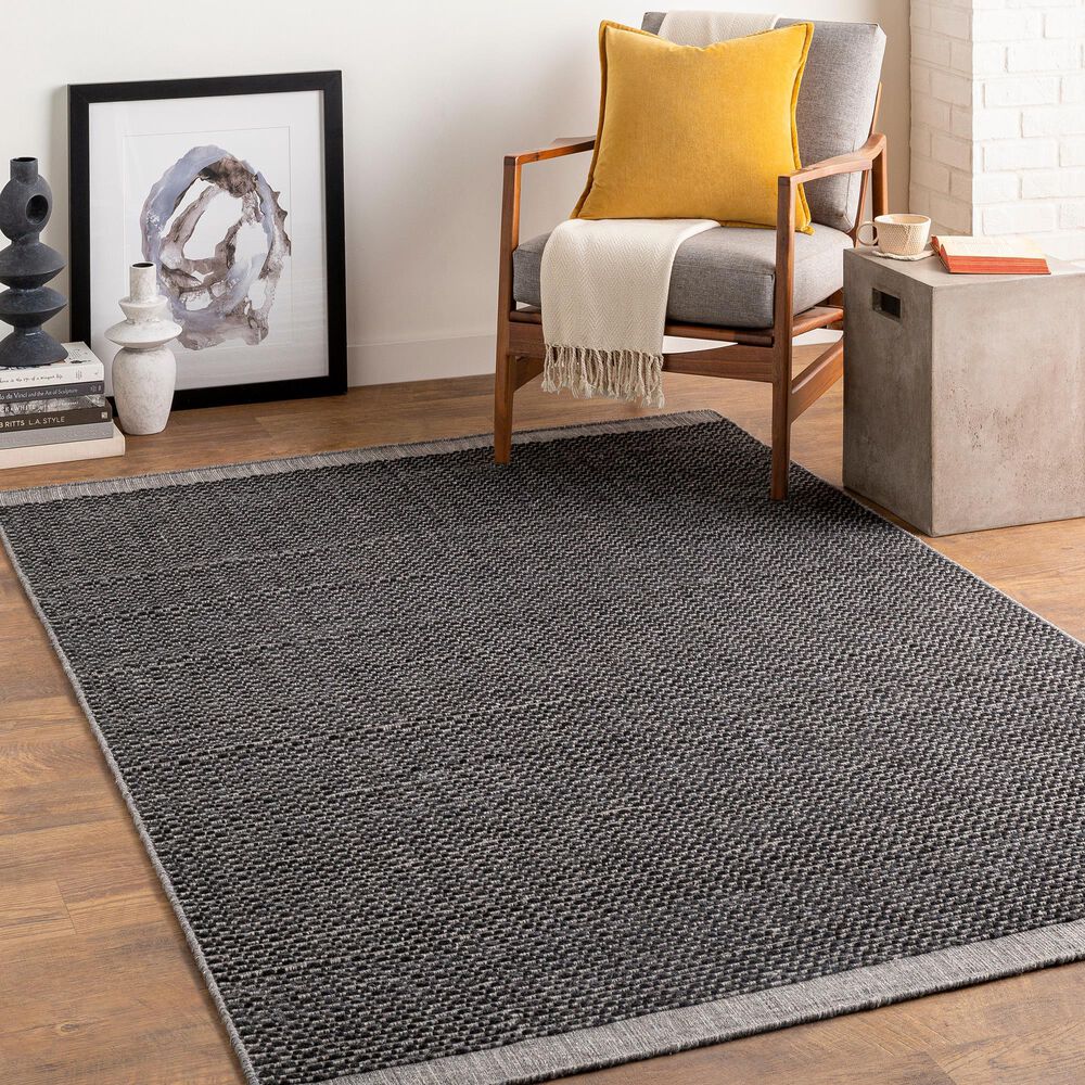 Surya Sycamore 9' x 12' Black and Charcoal Area Rug