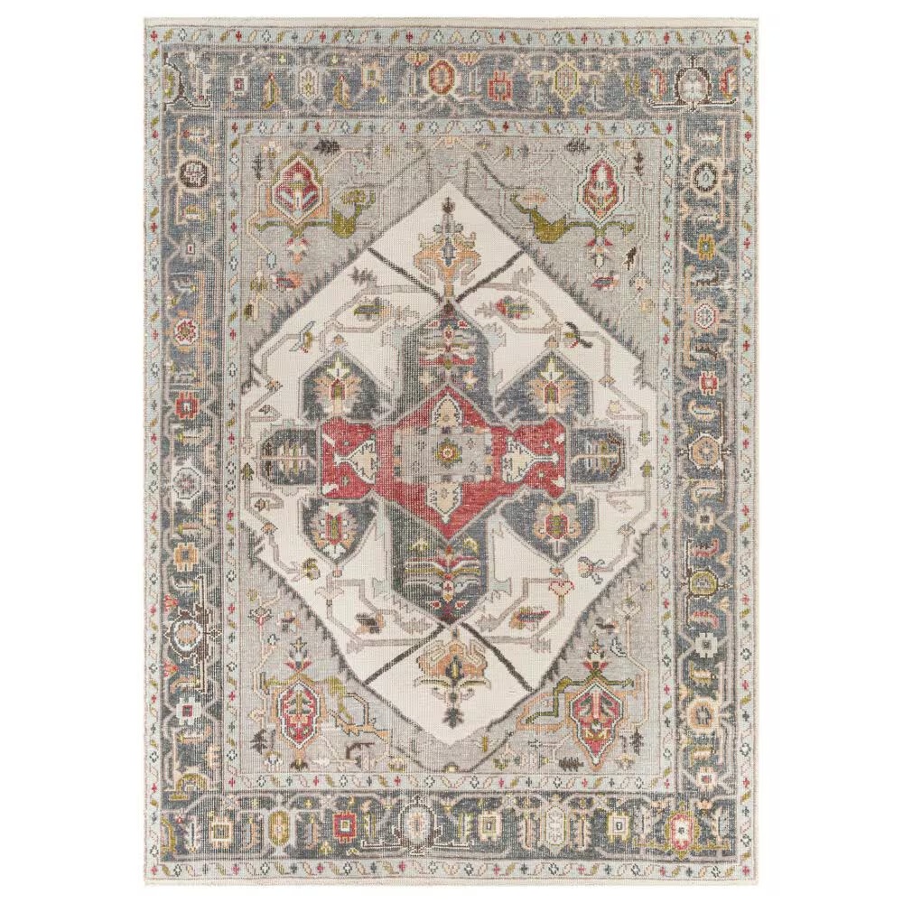 Surya Revere 10' x 14' Gray, Blue, Brown, Red and Cream Area Rug