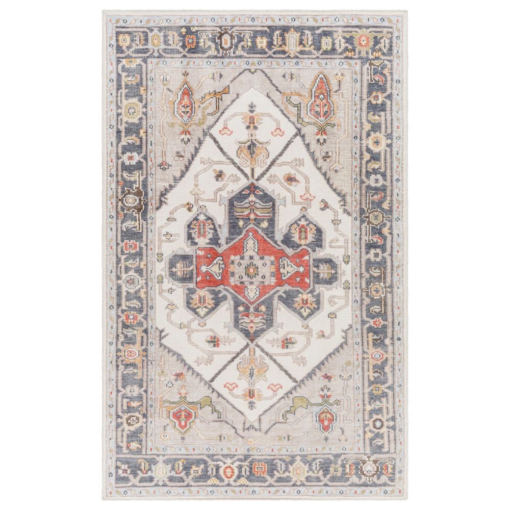 Surya Revere 6' x 9' Gray, Blue, Brown, Red and Cream Area Rug
