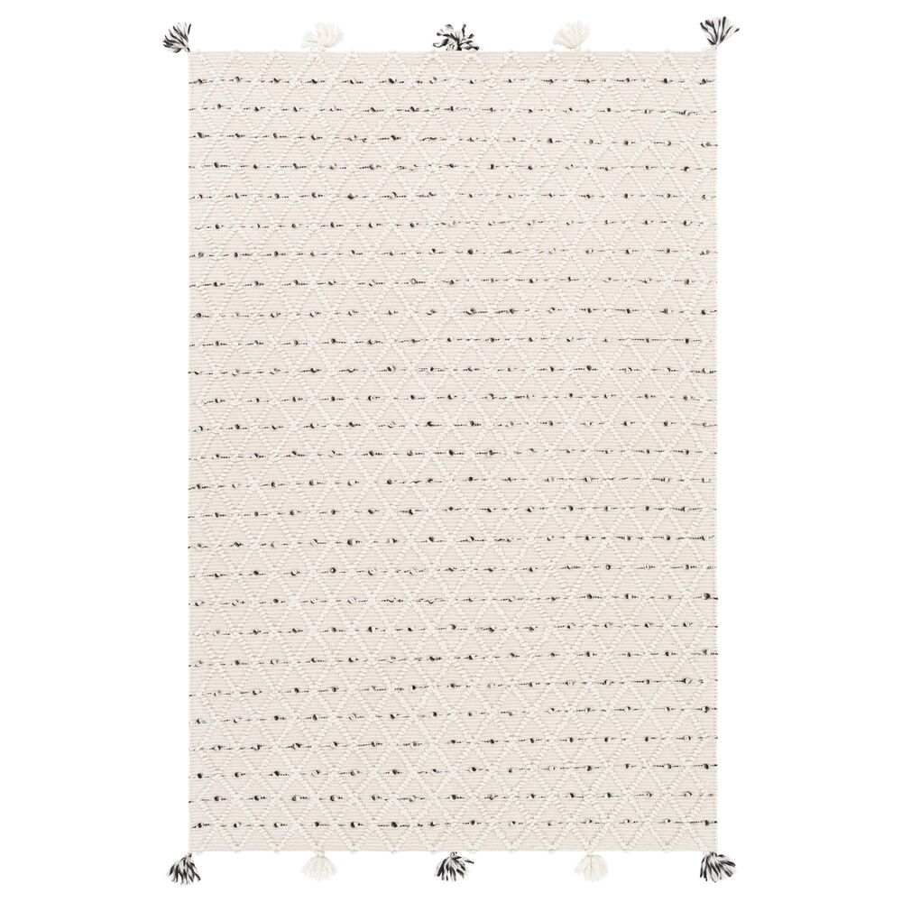 Surya Azalea 5' x 7'6" Ivory, Black and Gray Indoor/Outdoor Area Rug
