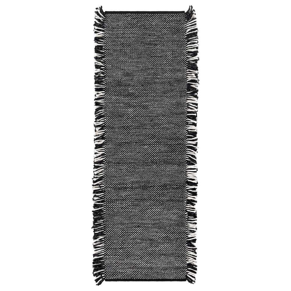 Surya Azalea 2'6" x 8' Black, Brown and Medium Gray Indoor/Outdoor Runner