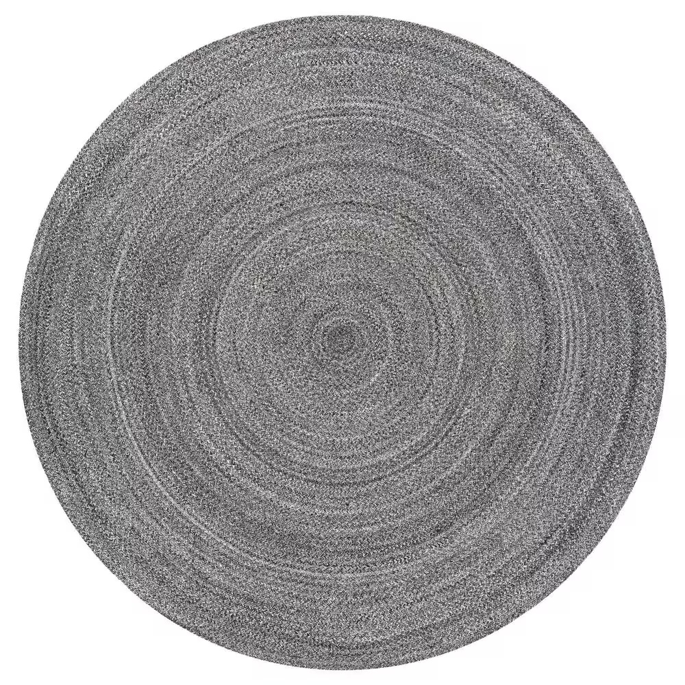 Surya Azalea 8' Round Gray, Black and Dark Brown Area Rug