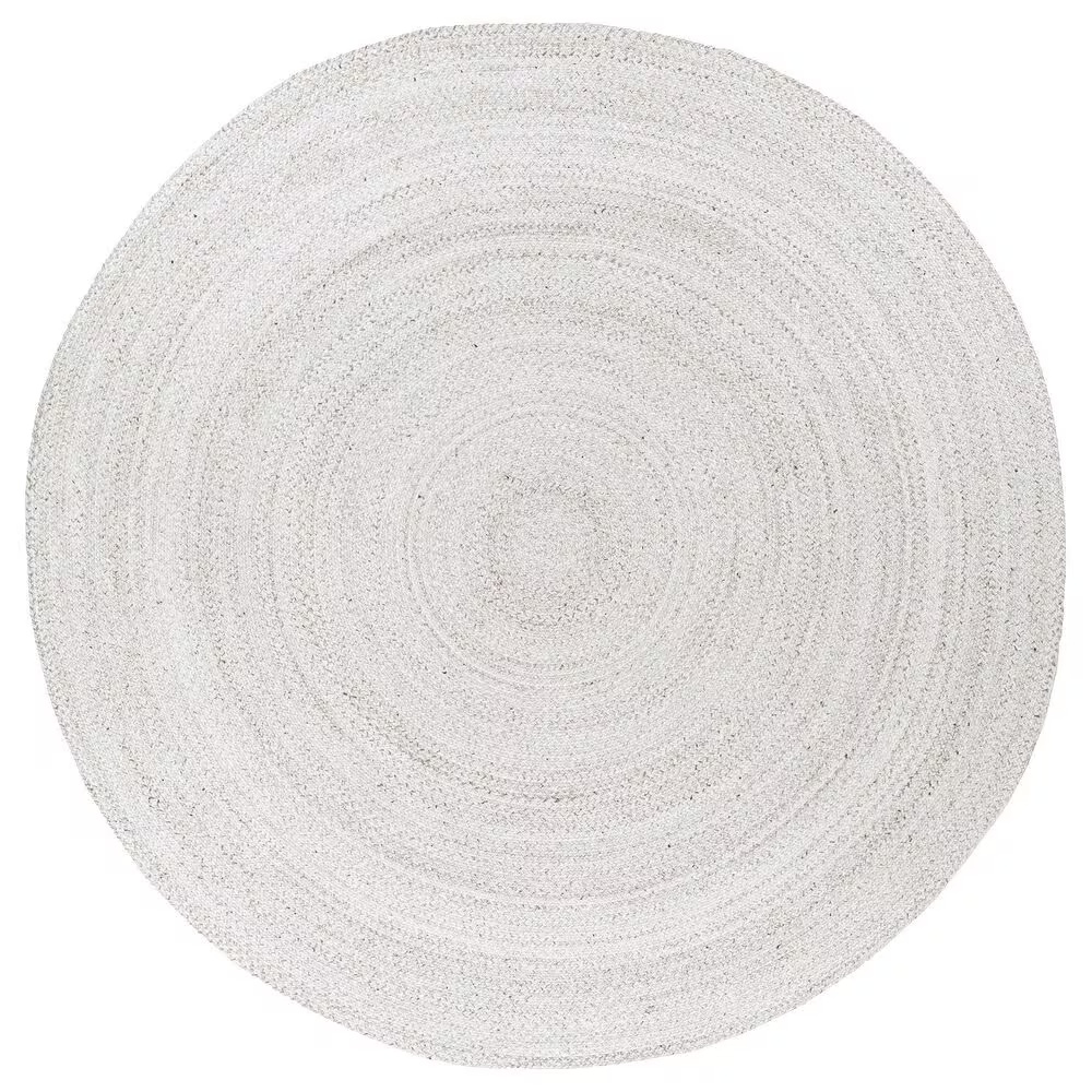 Surya Azalea 8' Round Taupe, Medium Gray, Dark Brown and Cream Area Rug