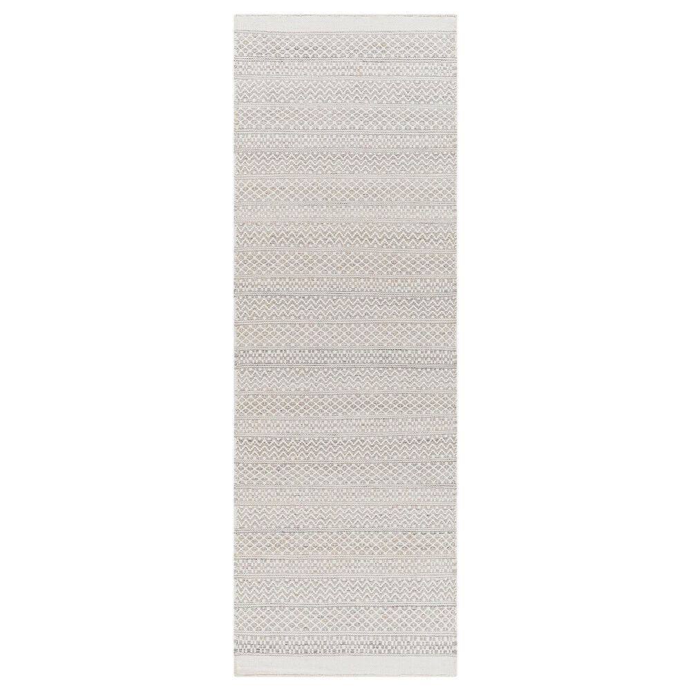 Surya Azalea 2'6" x 8' Charcoal, Light Beige and Tan Runner