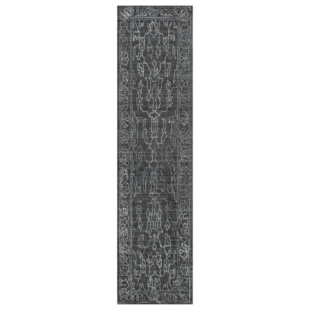 Surya Hightower 3' x 12' Charcoal and Light Gray Runner