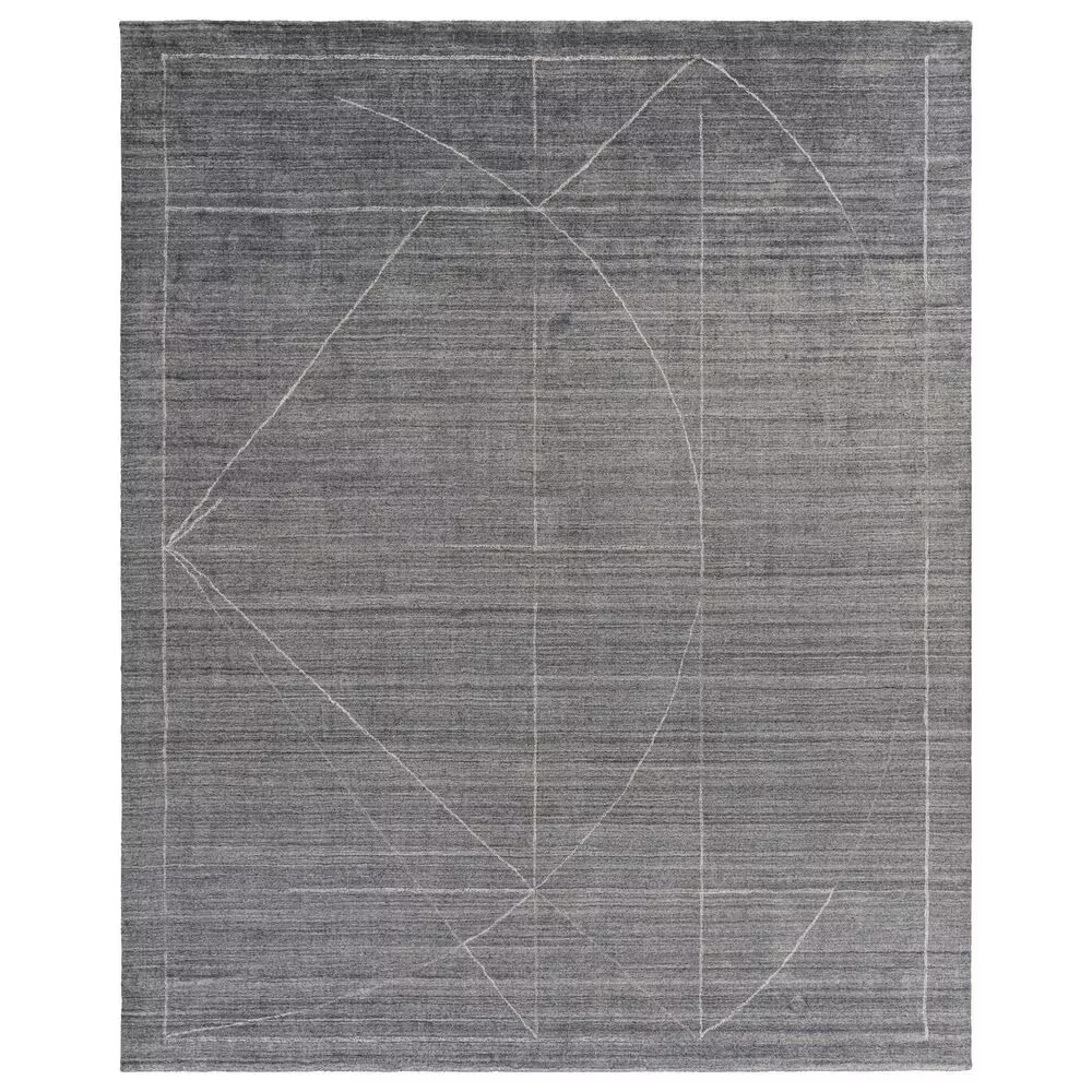 Surya Hightower 8' x 10' Gray, Charcoal, White and Taupe Area Rug