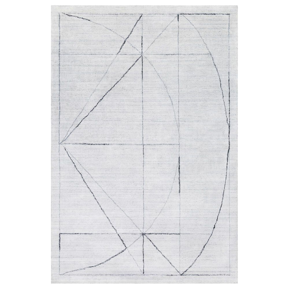 Surya Hightower 2' x 3' Charcoal, White and Black Area Rug