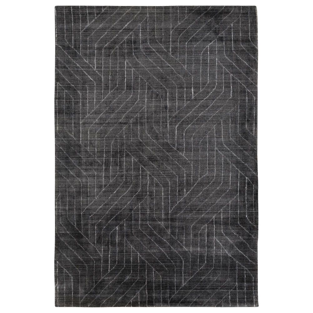 Surya Hightower 4' x 6' Charcoal, Black and White Area Rug