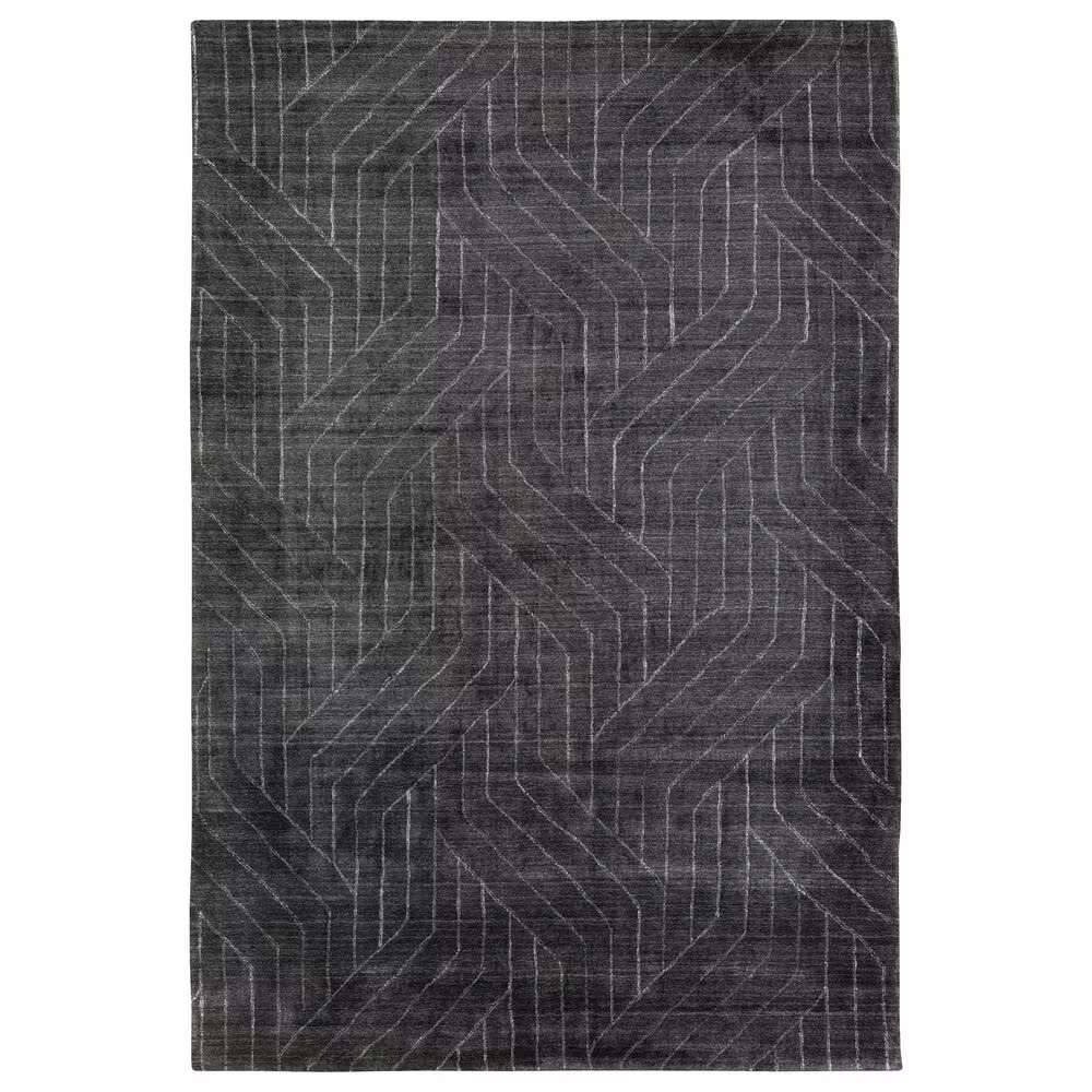 Surya Hightower 6' x 9' Charcoal, Black and White Area Rug