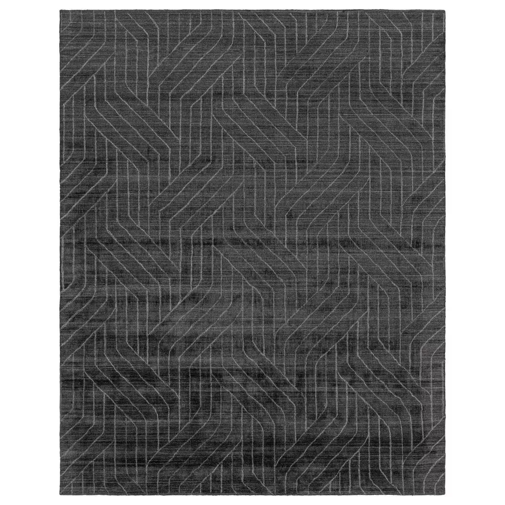 Surya Hightower 8' x 10' Charcoal, Black and White Area Rug
