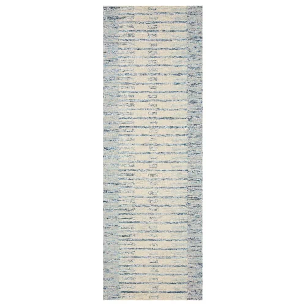 Chris Loves Julia x Loloi Chris 2' x 5' Ivory and Denim Area Rug