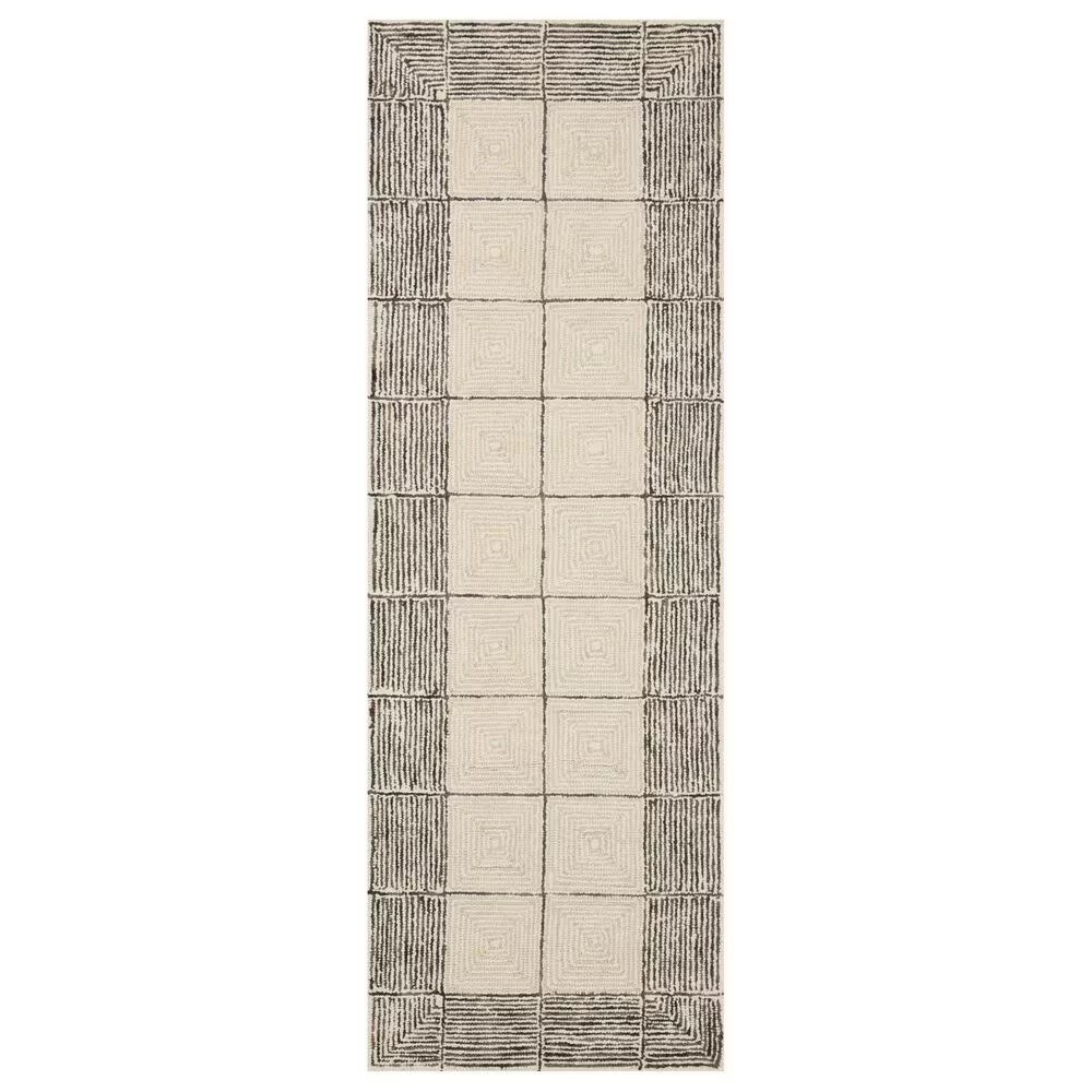 Chris Loves Julia x Loloi Francis 2' x 5' Cream and Black Area Rug