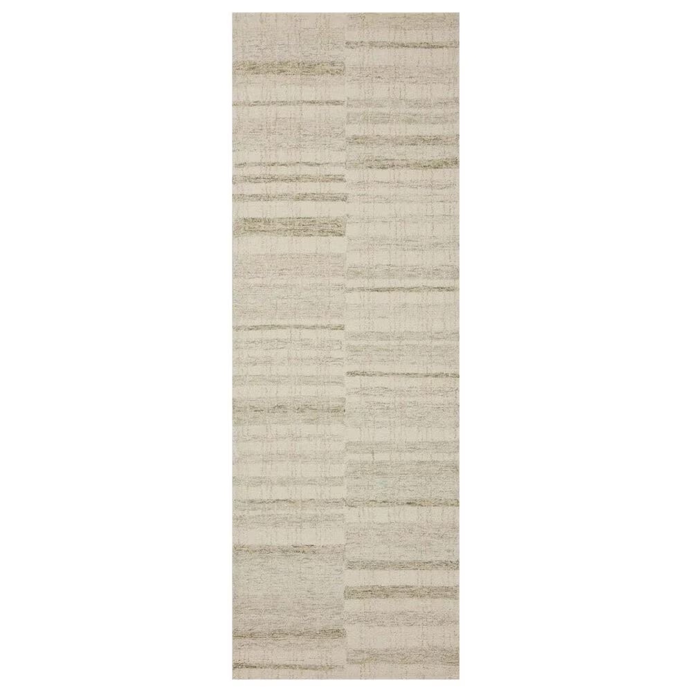 Chris Loves Julia x Loloi Chris 2'6" x 9'9" Natural and Sage Runner