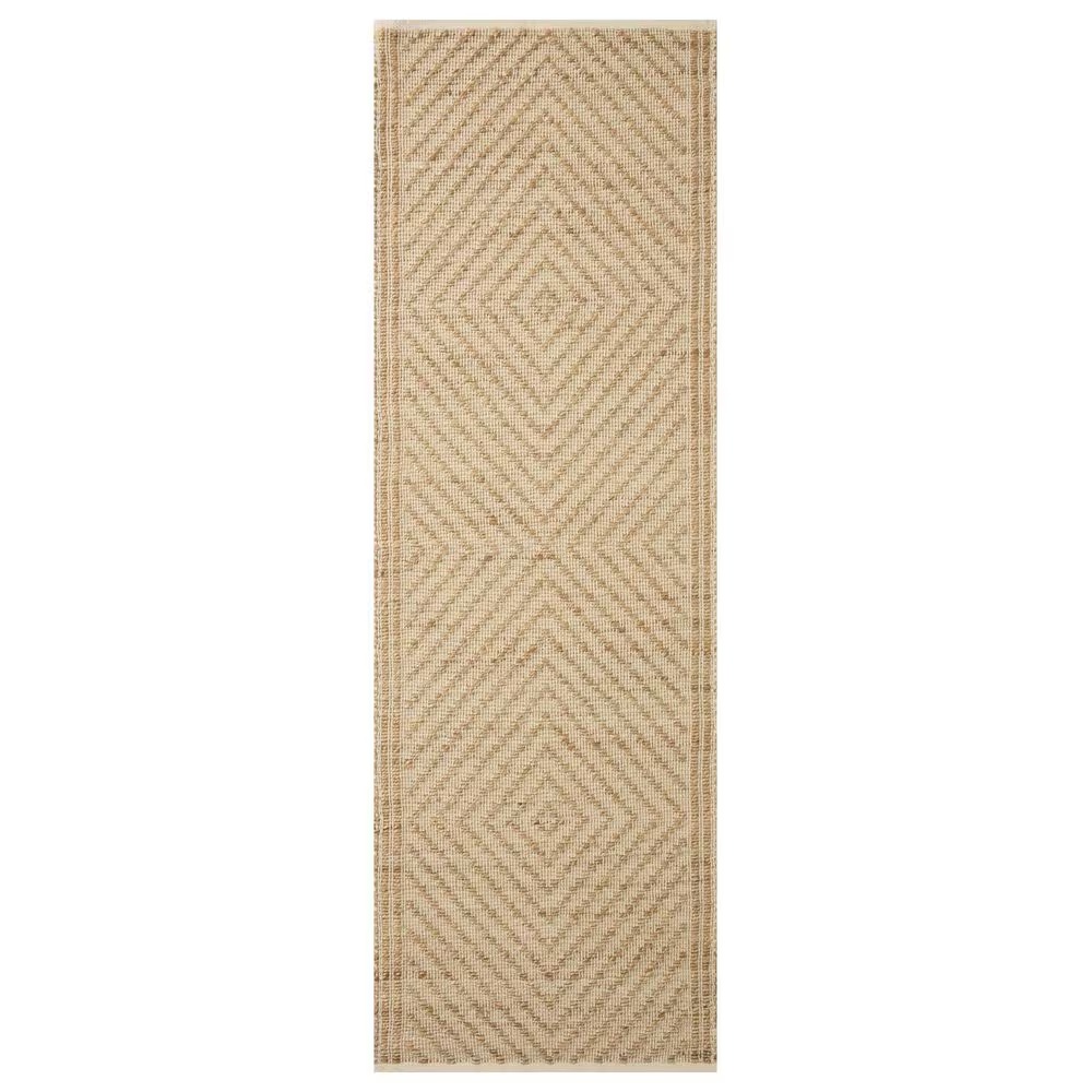 Angela Rose Colton 2'6" x 8' Natural and Ivory Runner