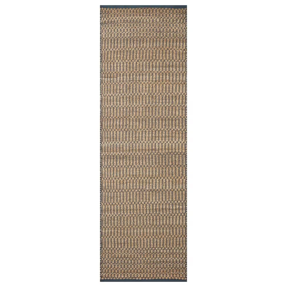 Angela Rose Colton 2'6" x 8' Natural and Navy Runner