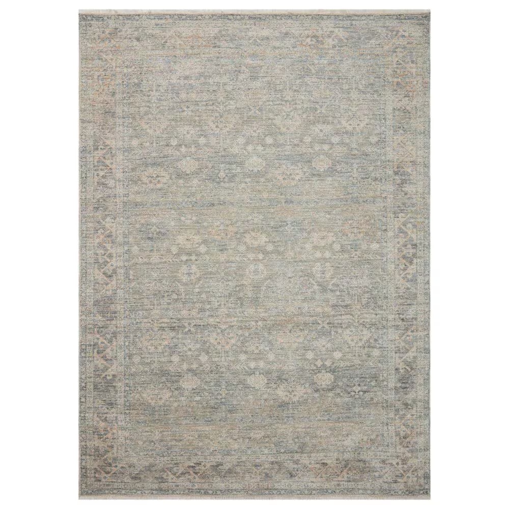 Angela Rose Blake 6'7" x 9'10" Sky and Beige Area Rug