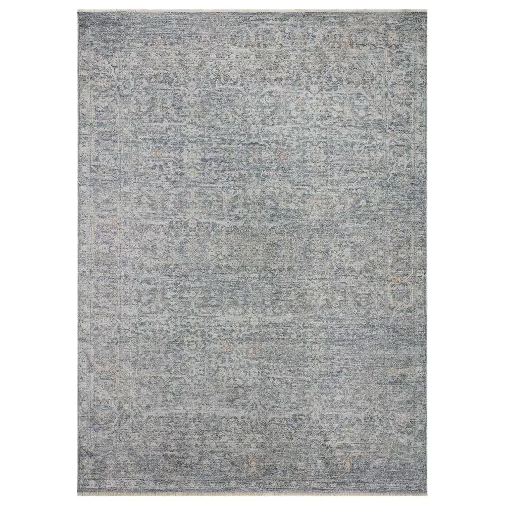 Angela Rose Blake 9' x 13' Denim and Taupe Area Rug