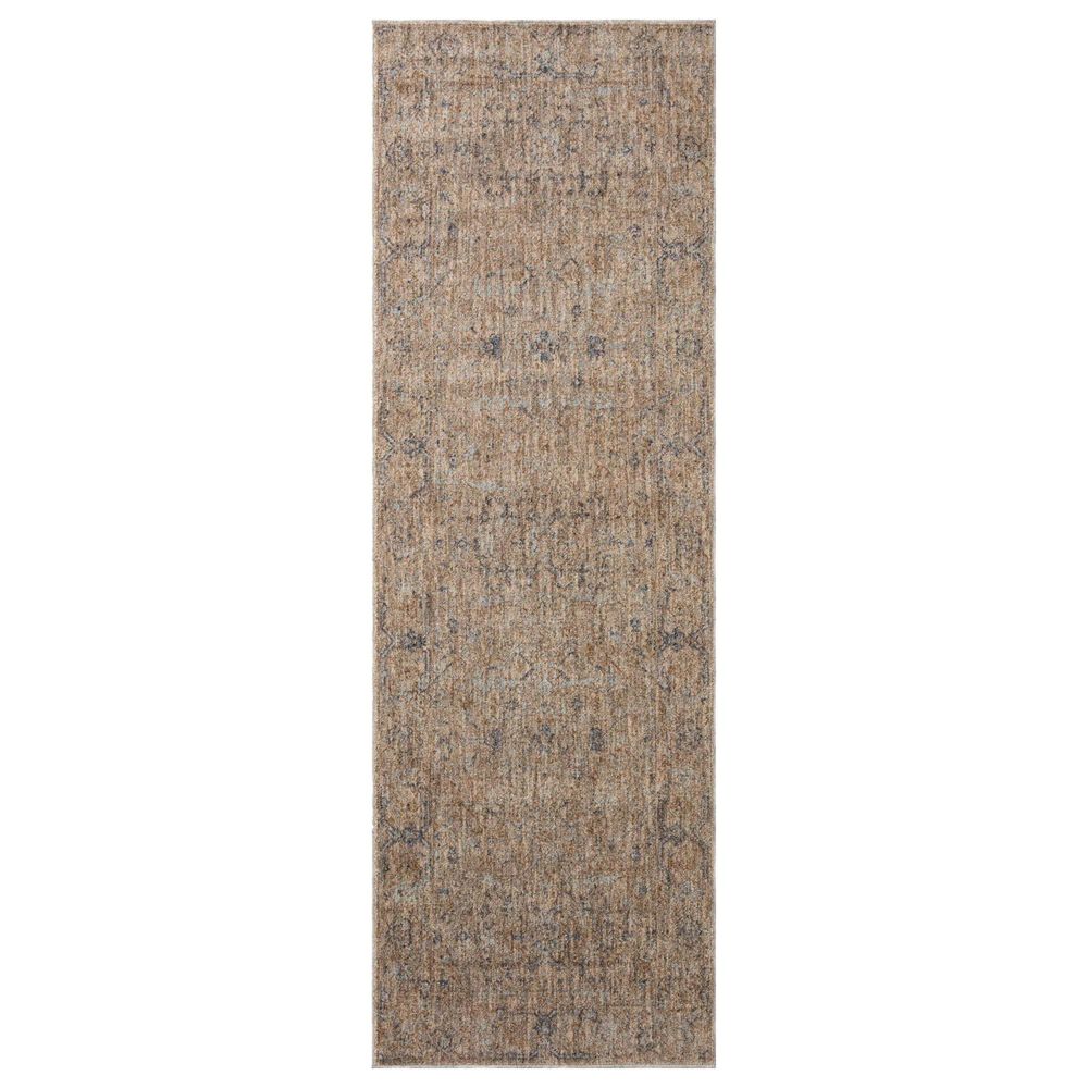 Angela Rose Blake 2'7" x 10' Taupe and Blue Runner