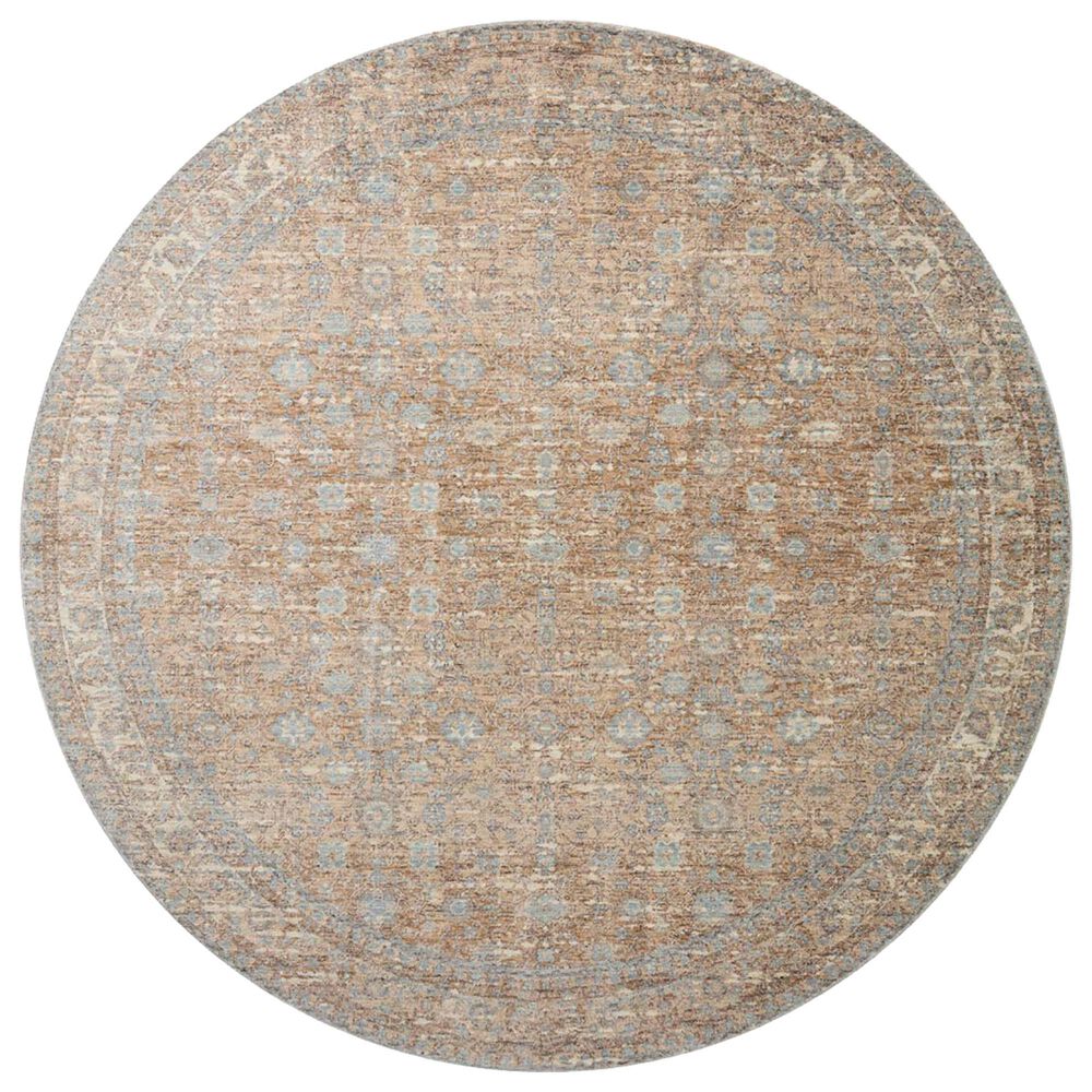 Angela Rose Blake 5'3" Round Sand and Sky Area Rug