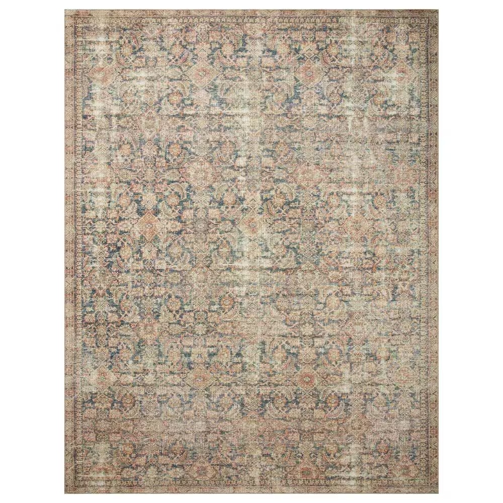 Angela Rose Aubrey 5' x 7' Navy and Multicolor Area Rug