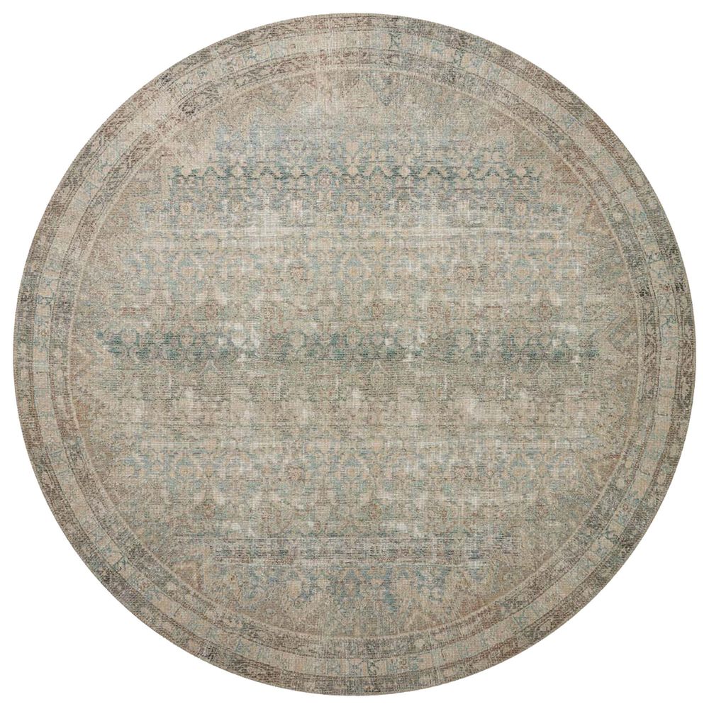 Angela Rose Aubrey 7'6" Round Jade and Natural Area Rug