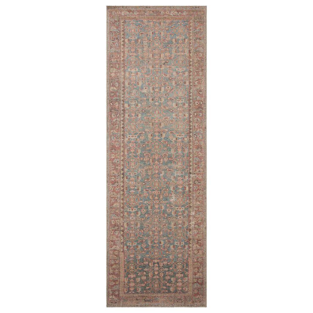 Angela Rose Aubrey 2'6" x 12' Blue and Terracotta Runner