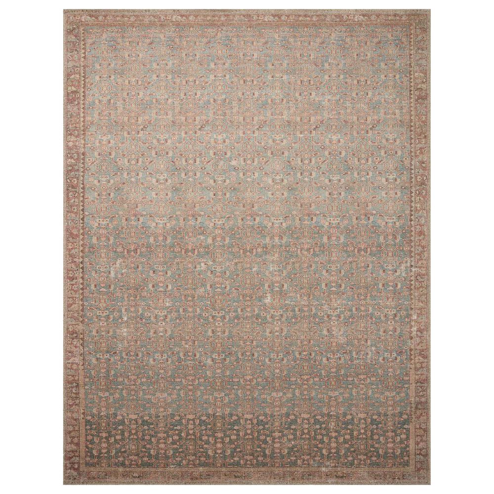 Angela Rose Aubrey 3'9" x 5'6" Blue and Terracotta Area Rug