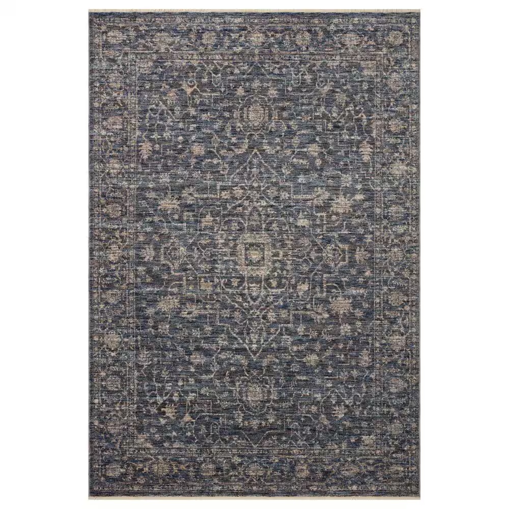 Loloi II Sorrento 9'6" Round Midnight and Natural Area Rug