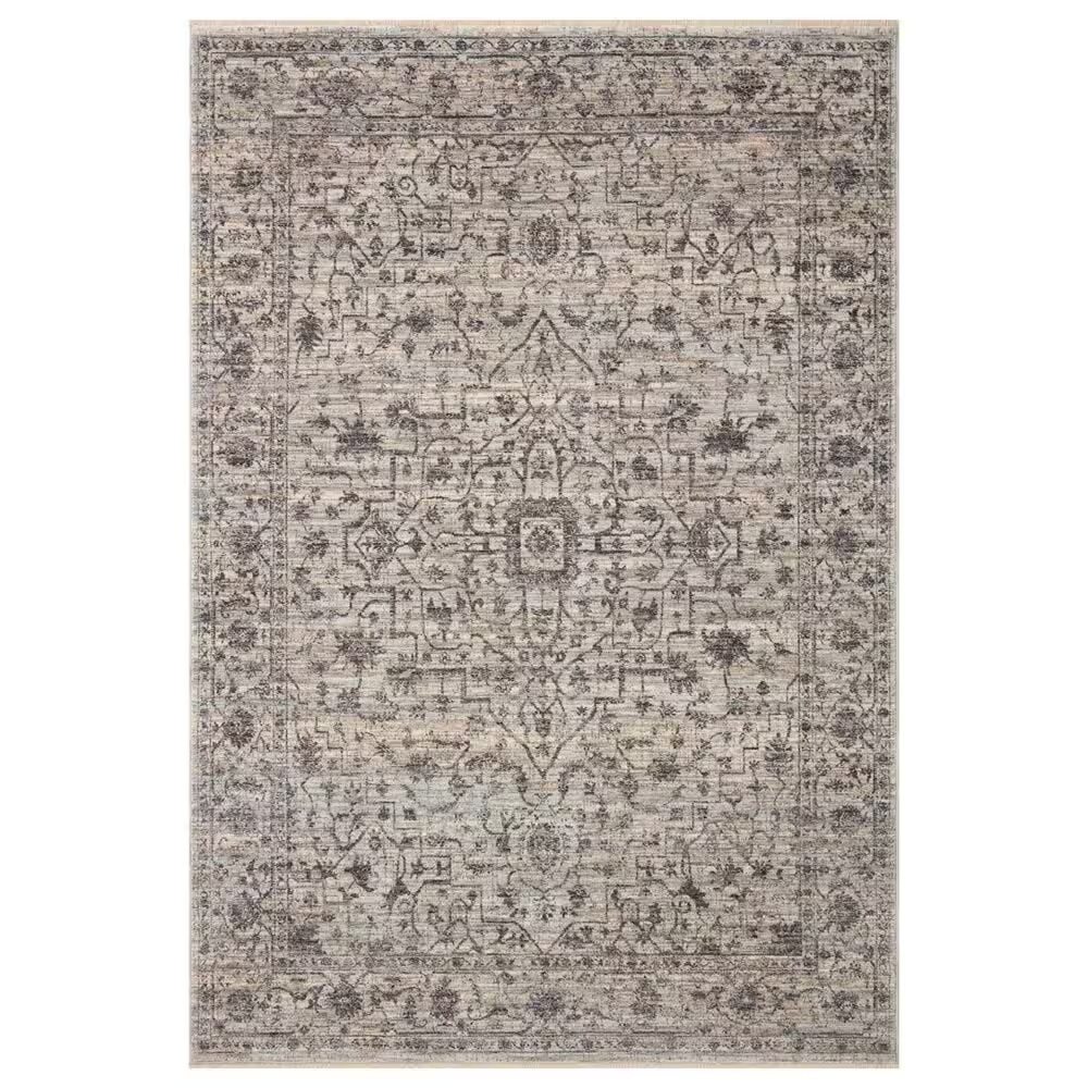 Loloi II Sorrento 9'6" Round Mist and Charcoal Area Rug