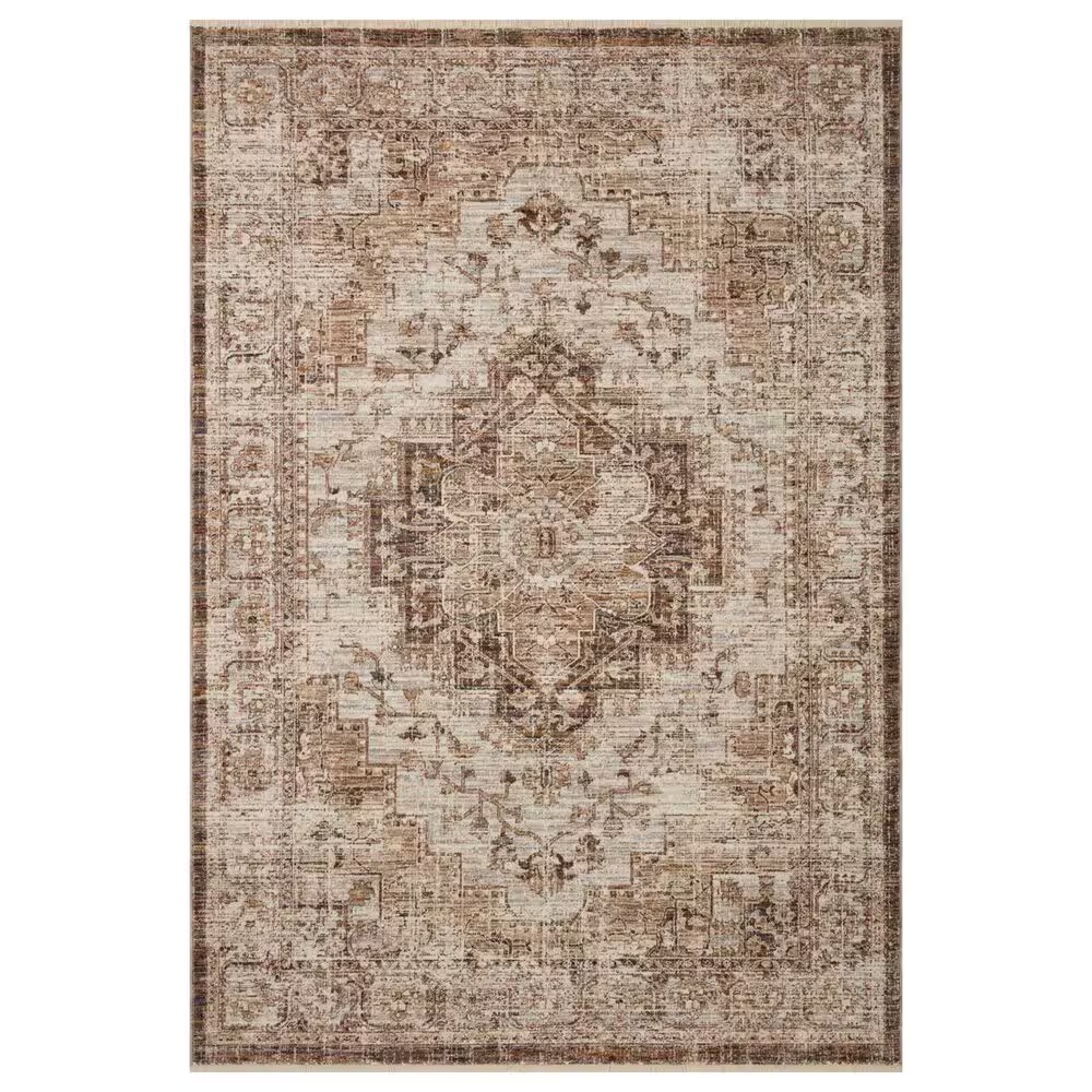 Loloi II Sorrento 5'3" x 7'6" Mocha and Multicolor Area Rug