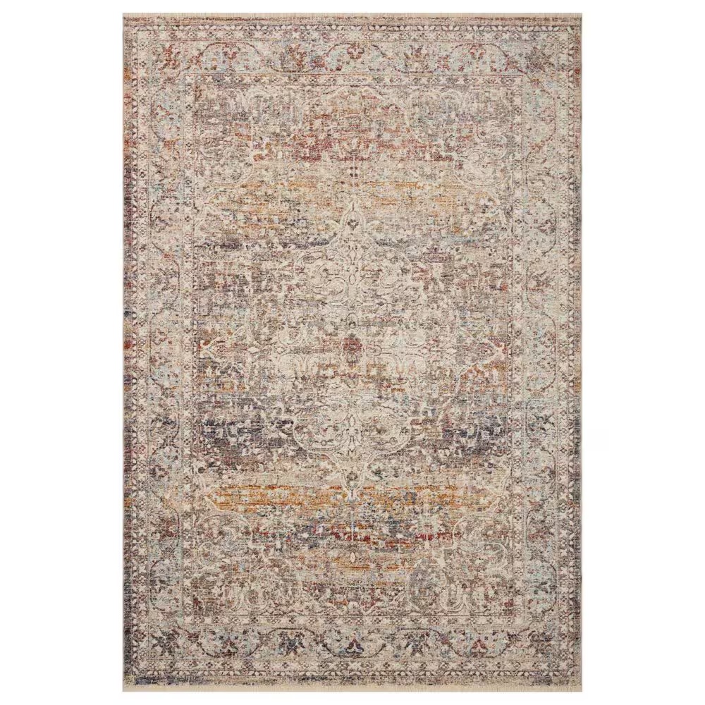 Loloi II Sorrento 2'7" x 8' Natural and Multicolor Runner