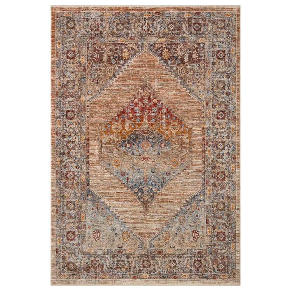 Loloi II Sorrento 9'6" Round Multicolor and Sunset Area Rug