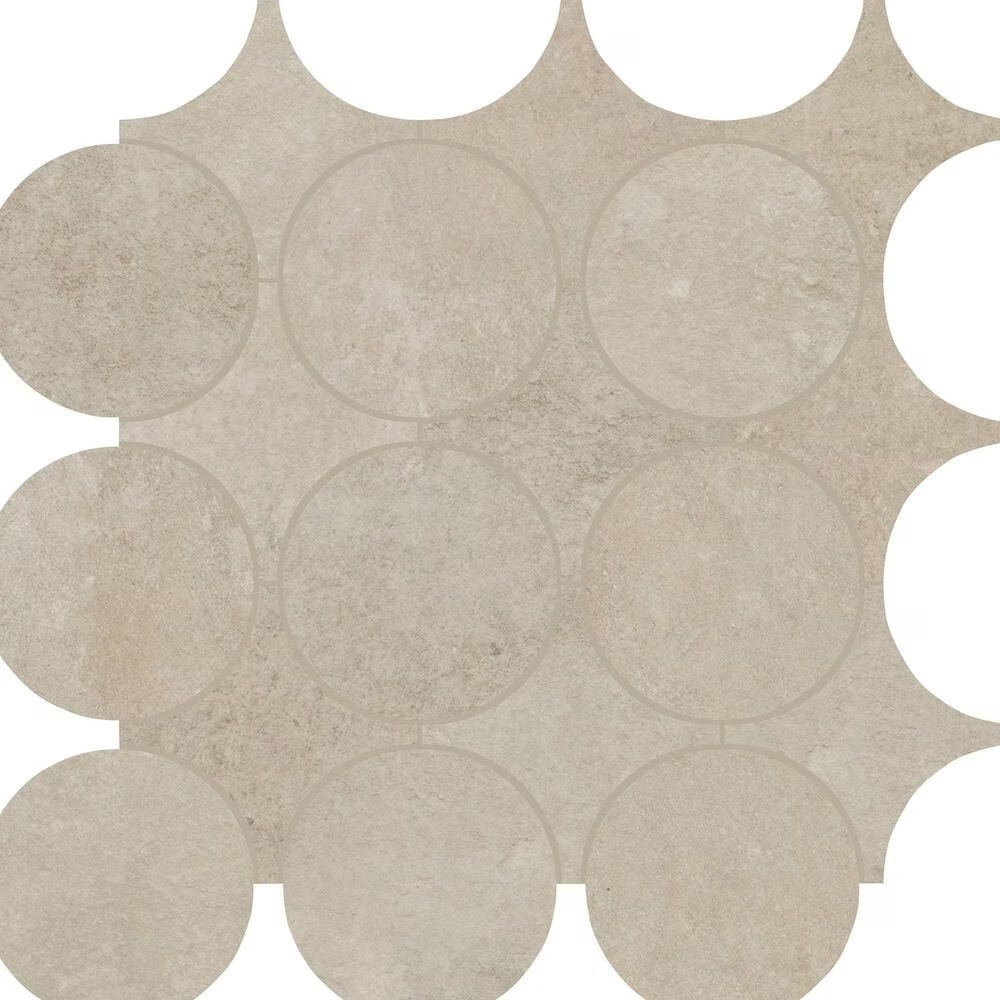 Dal-Tile Rekindle Beige 13.5" x 13.5" Canvas Dot Porcelain Mosaic Sheet