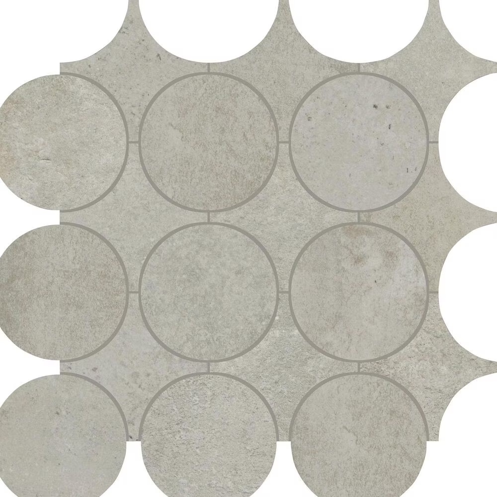 Dal-Tile Rekindle Light Grey 13.5" x 13.5" Canvas Dot Porcelain Mosaic Sheet