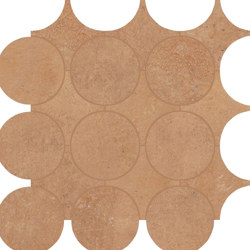 Dal-Tile Rekindle Terracotta 13.5" x 13.5" Canvas Dot Porcelain Mosaic Sheet