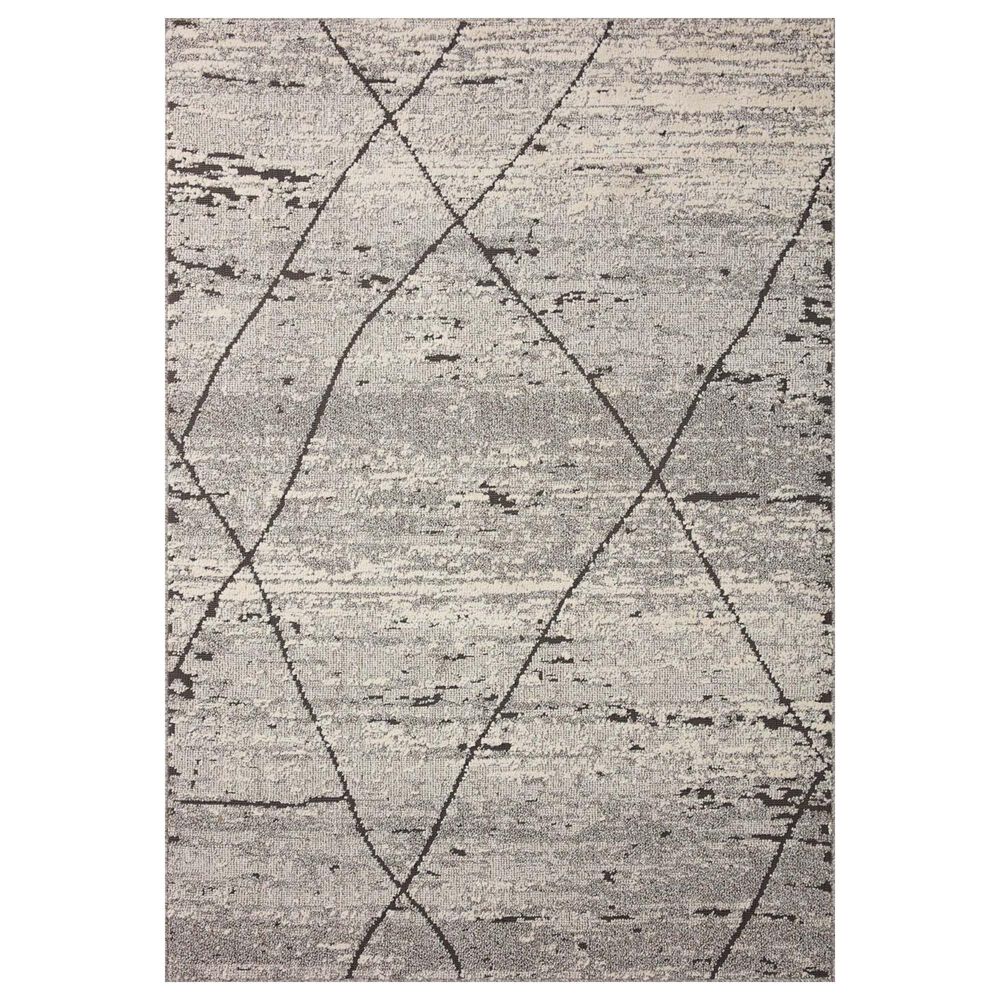 Loloi II Fabian 2'7" x 4' Grey and Charcoal Area Rug