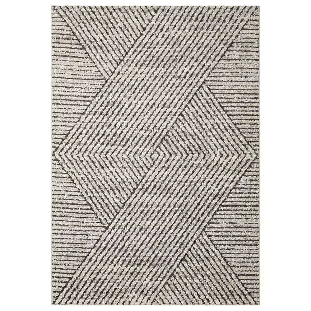 Loloi Fabian FAB-06 7'10" Square Charcoal and Ivory Area Rug