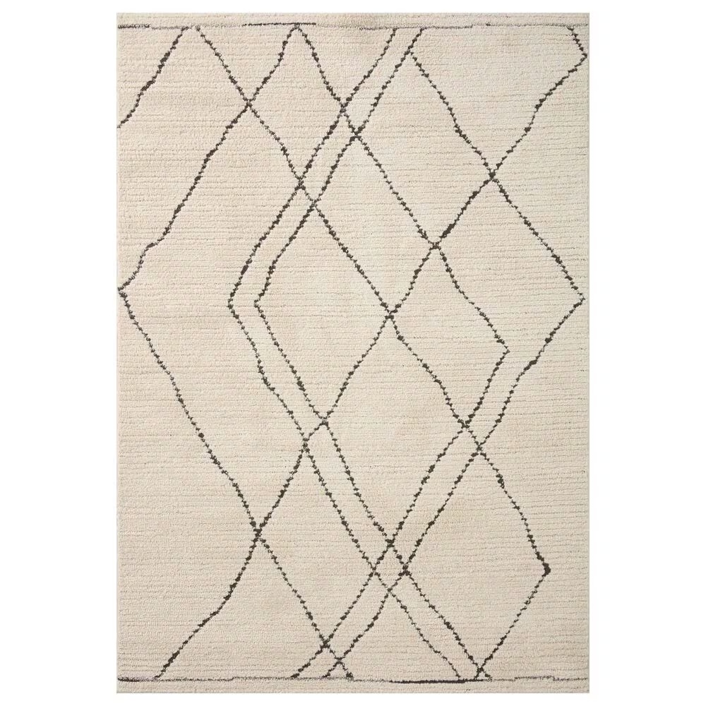 Loloi II Fabian 9'2" x 13' Ivory and Charcoal Area Rug