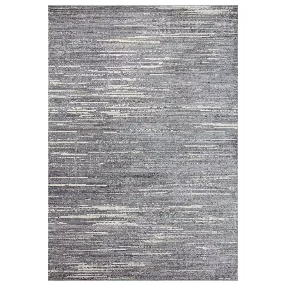 Loloi Arden 6'3" x 9' Grey and Ivory Area Rug