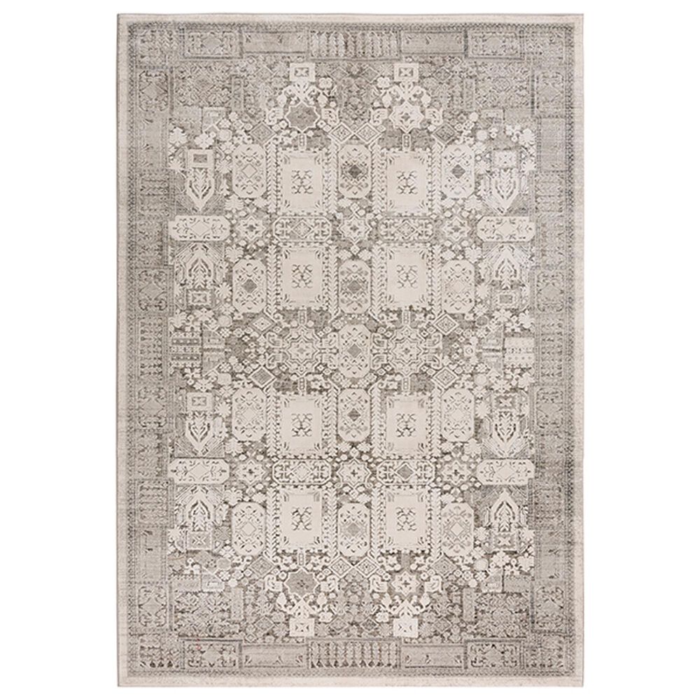 RIZZY Calabria 5'3" x 7'6" Neutral and Gray Area Rug
