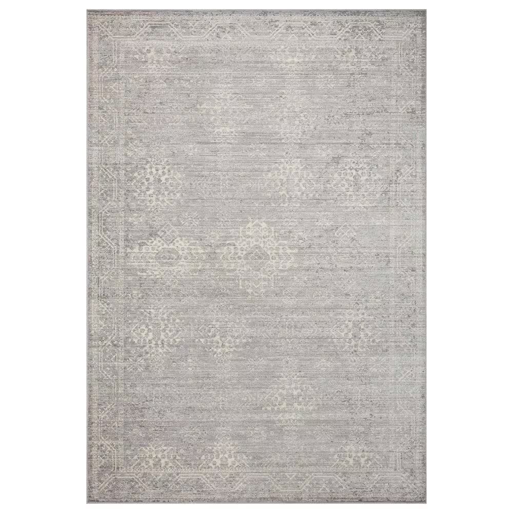 Loloi Indra 5' x 7'10" Silver and Ivory Area Rug