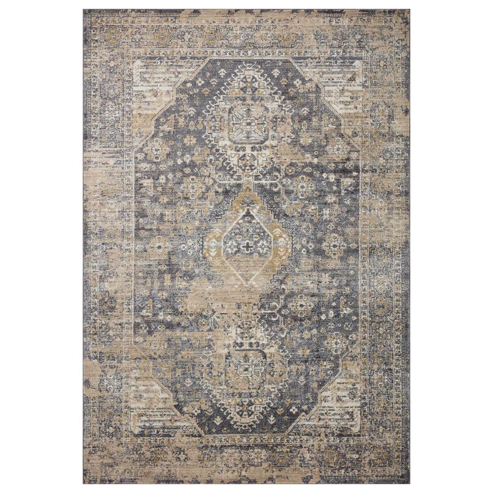 Loloi Indra 7'10" x 10' Charcoal and Natural Area Rug