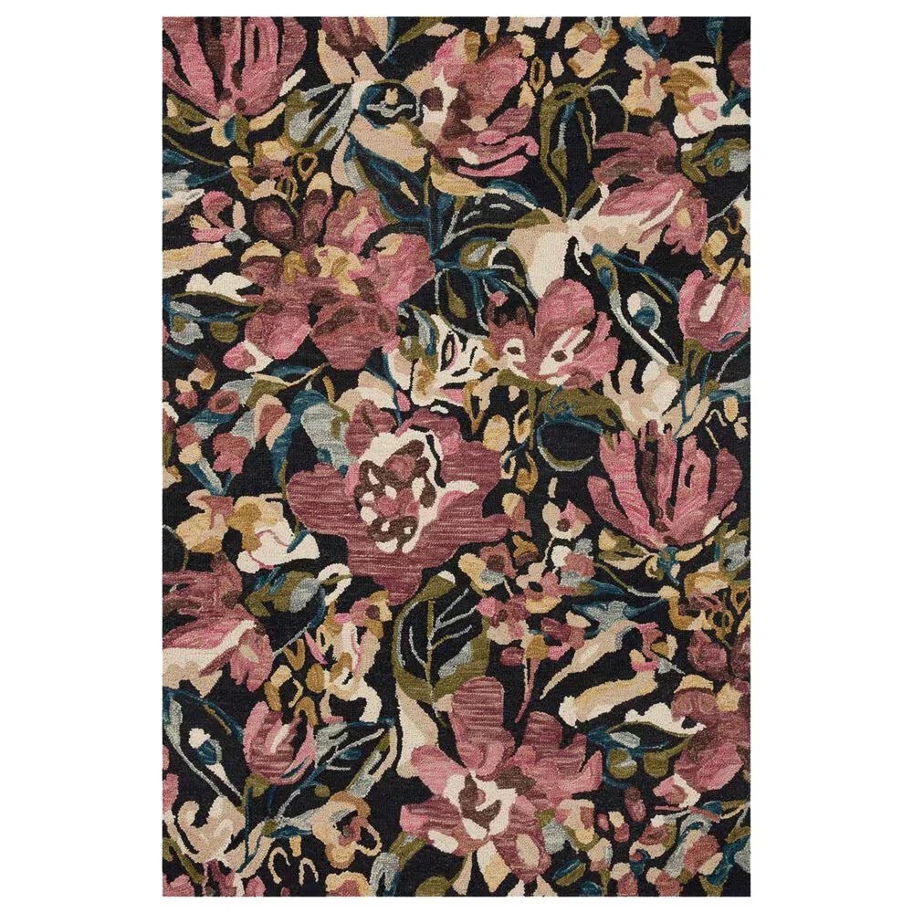 Loloi Belladonna 2'6" x 7'6" Black and Berry Runner