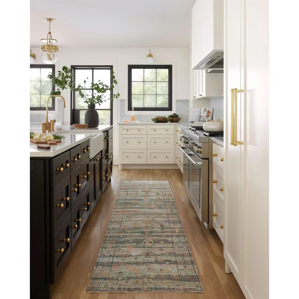 Loloi Dominic 2'6" x 8'6" Slate and Multicolor Runner