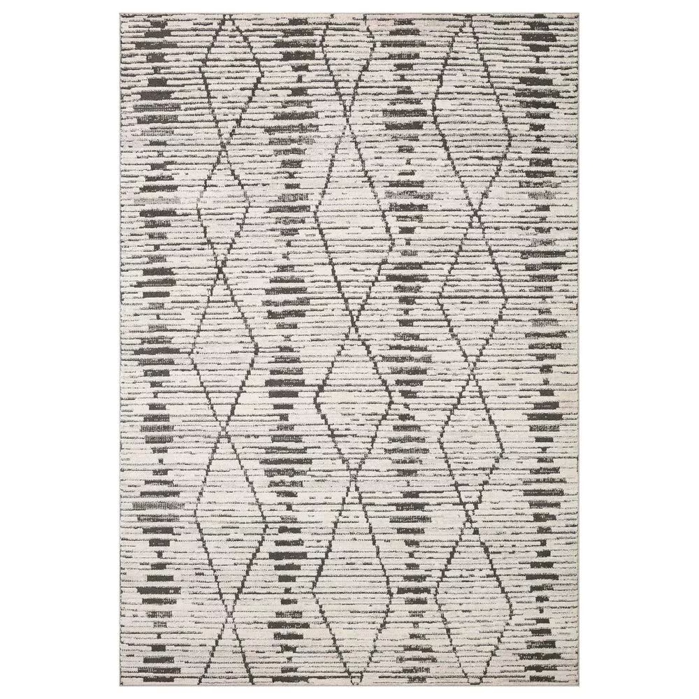Loloi II Kamala 6'7" x 9'6" Charcoal and Dove Area Rug