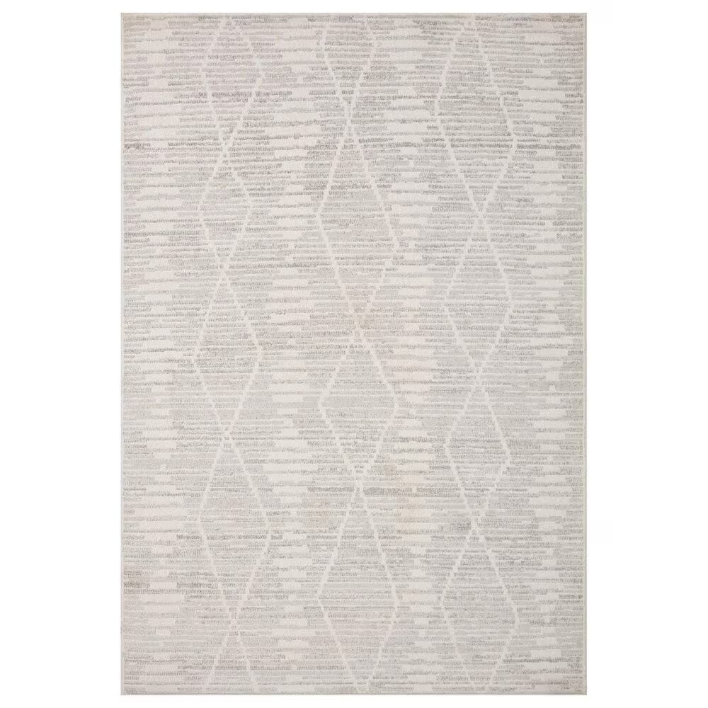 Loloi II Kamala 5'3" x 7'9" Ivory and Silver Area Rug