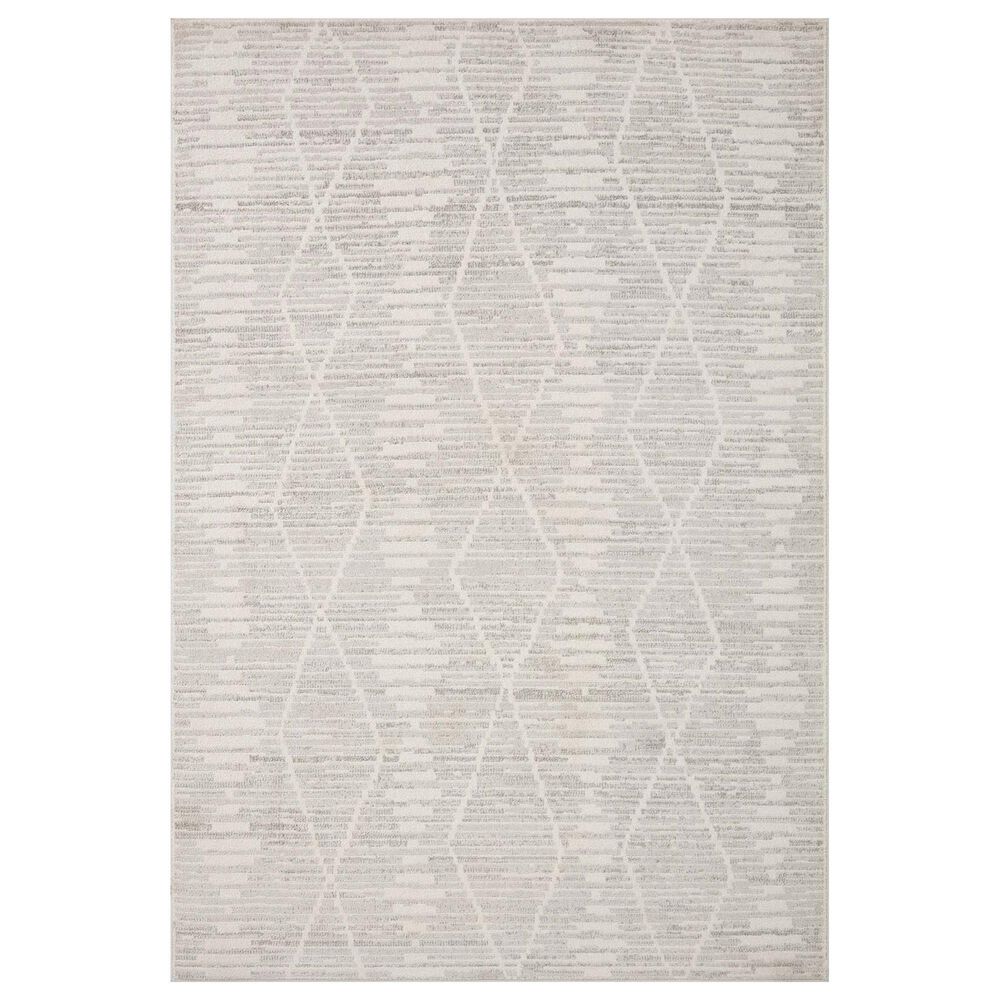 Loloi II Kamala 7'10" x 10' Ivory and Silver Area Rug