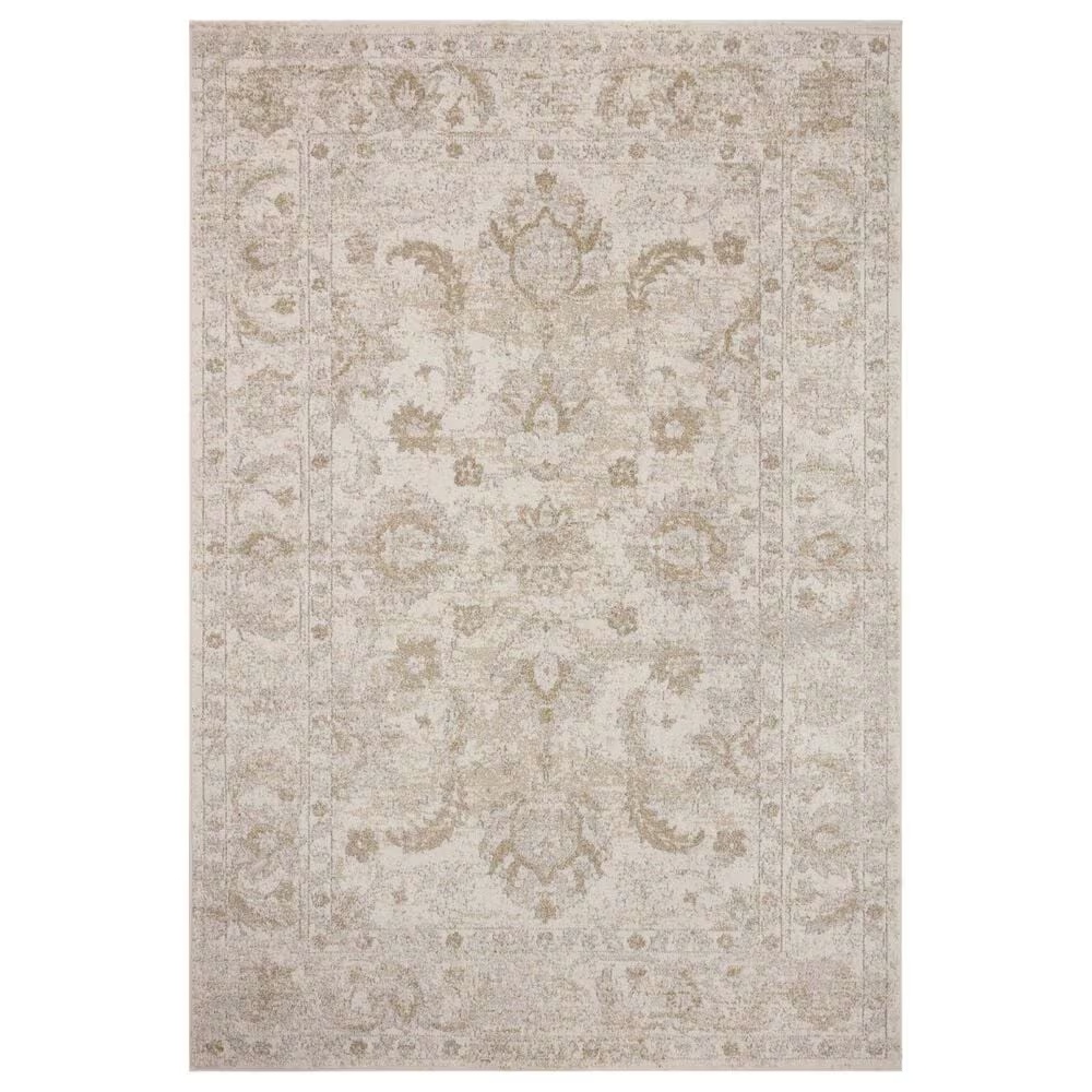 Loloi II Odette 9'2" Round Ivory and Beige Area Rug