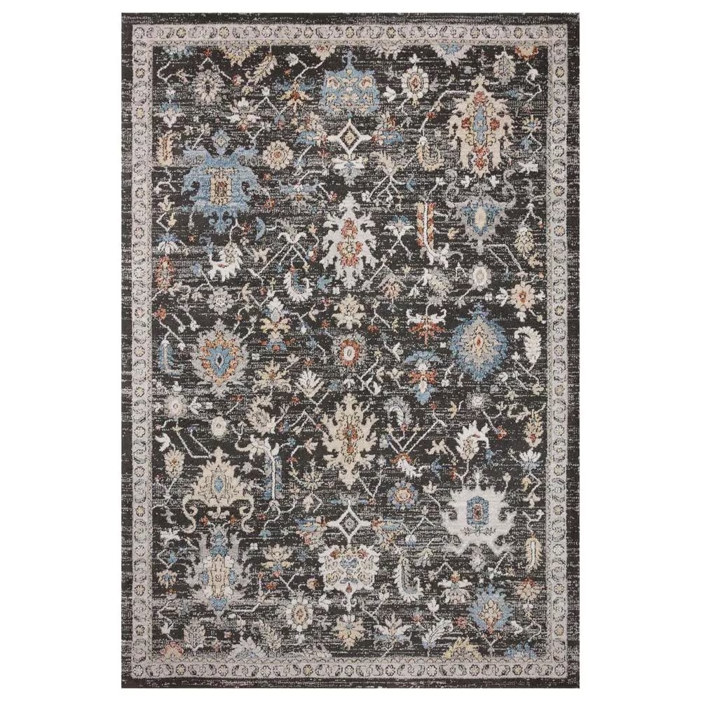 Loloi II Odette 2'7" x 16' Charcoal and Multicolor Runner